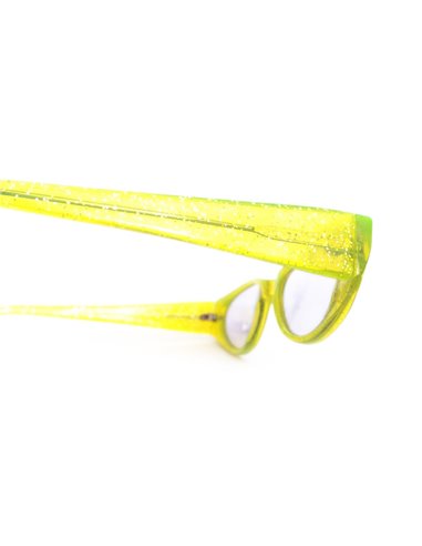 Occhiali da vista donna acetato giallo glitter fluo 
