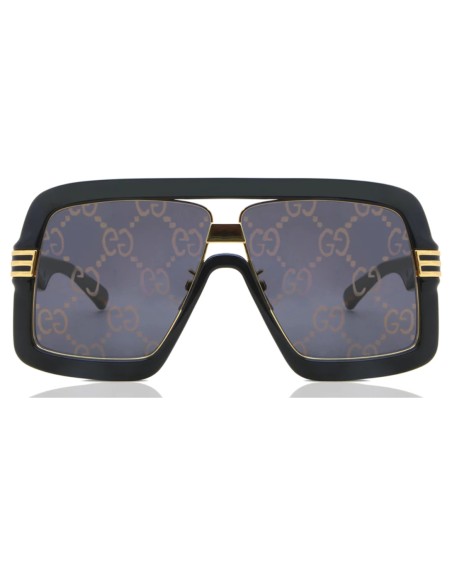 Occhiali da sole unisex acetato nero dorato lenti flash Gucci GG0900S