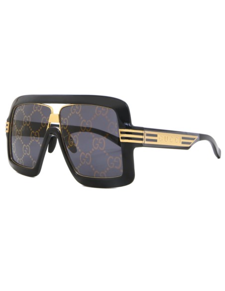 Occhiali da sole unisex acetato nero dorato lenti flash Gucci GG0900S