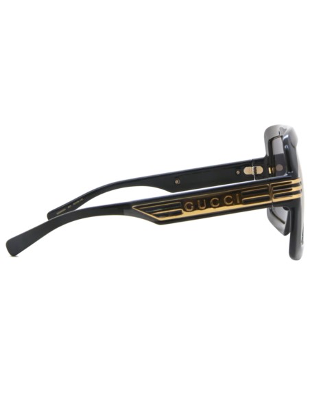 Occhiali da sole unisex acetato nero dorato lenti flash Gucci GG0900S