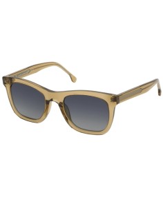 Occhiali da sole uomo acetato beige trasparente lucido Lozza
