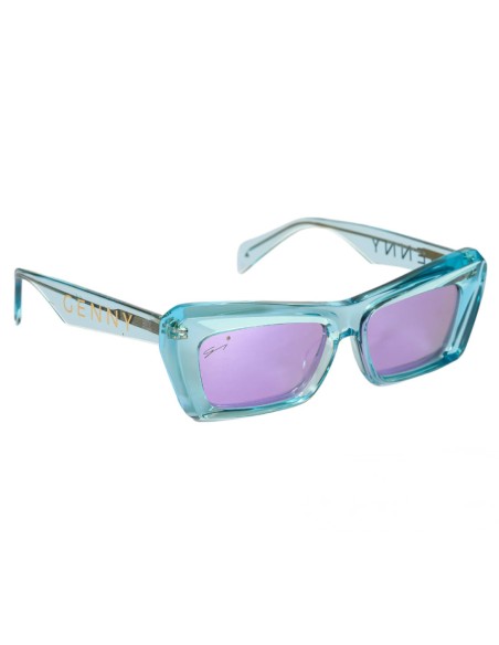 Occhiali da sole GYS.VIP donna verde acqua marina trasparente acetato Genny