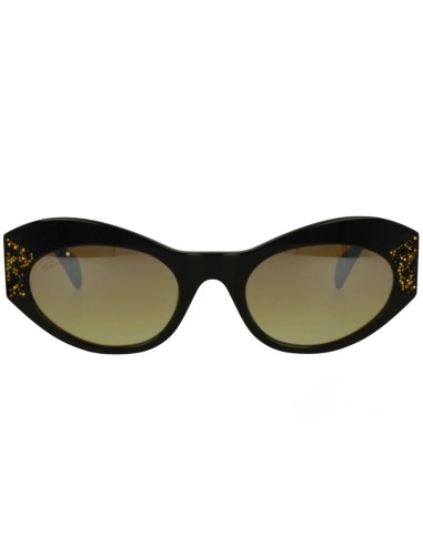 Occhiali da sole donna acetato swarovski asta glitterato nero Genny GYS942