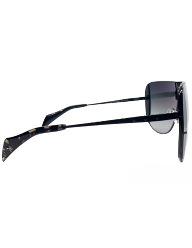 Occhiali da sole unisex mascherina nero metallo...