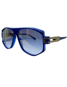 Occhiali da sole uomo acetato blu lenti flash... 2