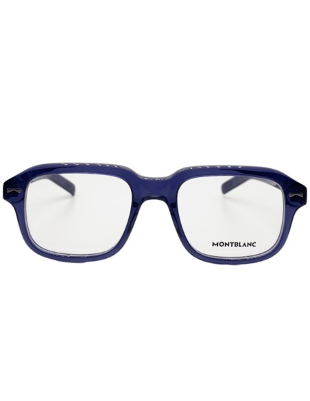 Occhiali da vista uomo acetato blu Montblanc MB0228O