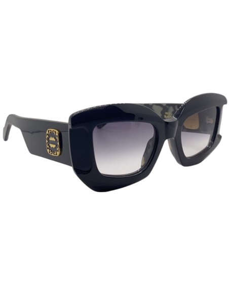 Occhiali da sole Prochyta PE03 donna acetato nero Elite Collection fatto a mano in Italia Original Vintage Sunglasses