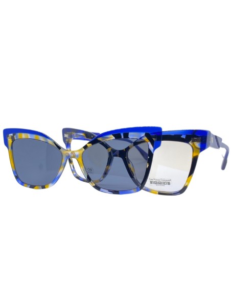 Occhiali da vista donna acetato aggiuntivo blu Les Pieces Uniques