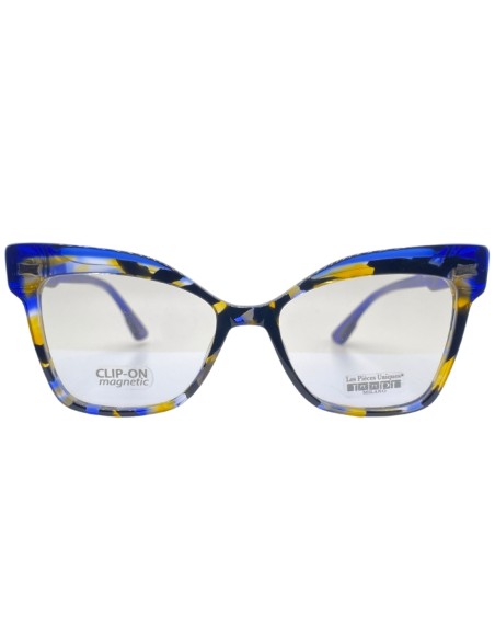 Occhiali da vista donna acetato aggiuntivo blu Les Pieces Uniques