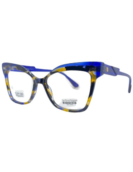 Occhiali da vista donna acetato aggiuntivo blu Les Pieces Uniques
