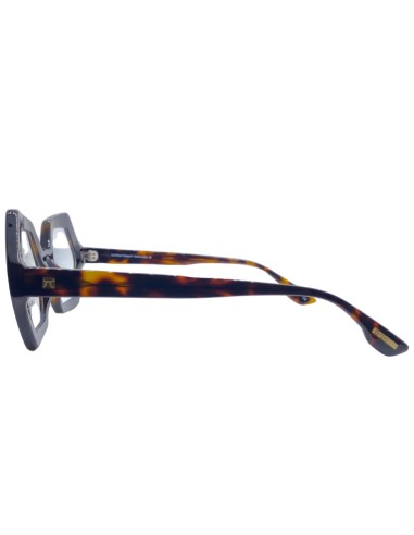 Occhiali da vista donna esagonale avana acetato...