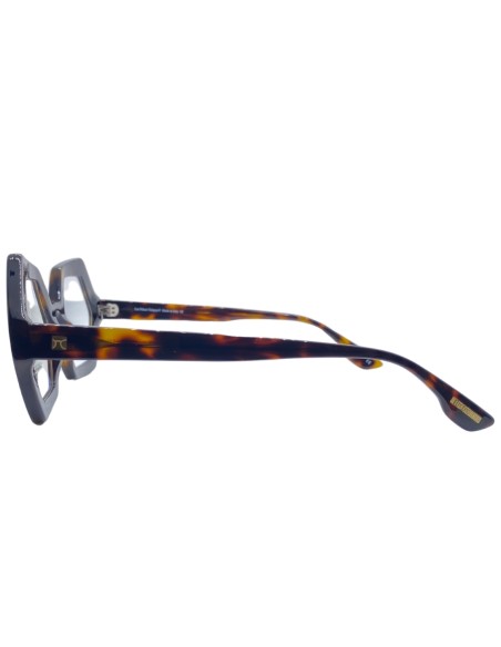 Occhiali da vista donna esagonale avana acetato Les Pieces Uniques