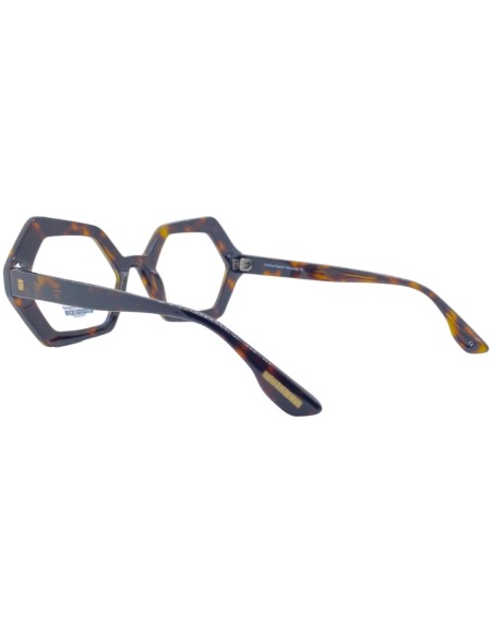 Occhiali da vista donna esagonale avana acetato Les Pieces Uniques