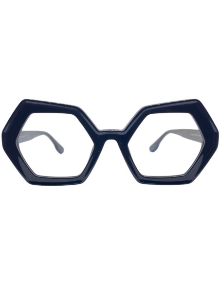 Occhiali da vista donna esagonale nero acetato Les Pieces Uniques