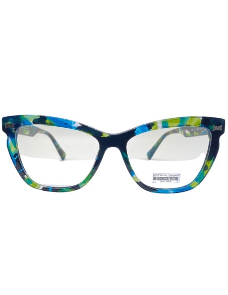 OCCHIALI DA VISTA DONNA ACETATO PANTOGRAFATO VERDE CLIP ON LES PIECES UNIQUES
