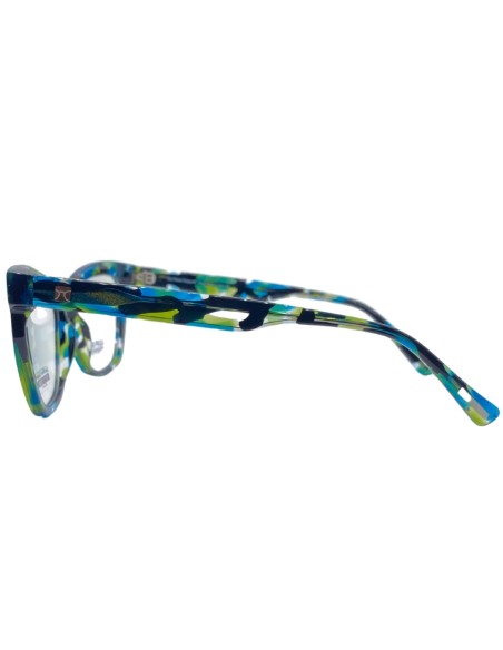 OCCHIALI DA VISTA DONNA ACETATO PANTOGRAFATO VERDE CLIP ON LES PIECES UNIQUES