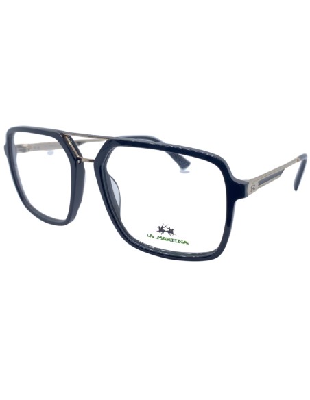 OCCHIALI DA VISTA UOMO ACETATO METALLO NERO DORATO LA MARTINA