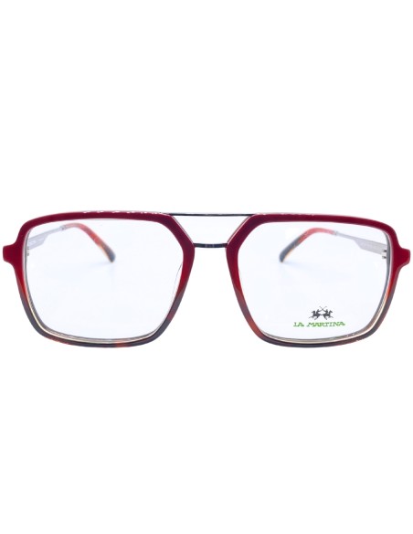 OCCHIALI DA VISTA UOMO ACETATO METALLO ROSSO LA MARTINA