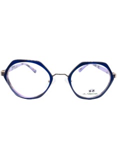 OCCHIALI DA VISTA DONNA METALLO ACETATO BLU LA MARTINA