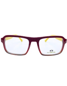 OCCHIALI DA VISTA UOMO ACETATO BICOLORE ROSSO GIALLO LA...