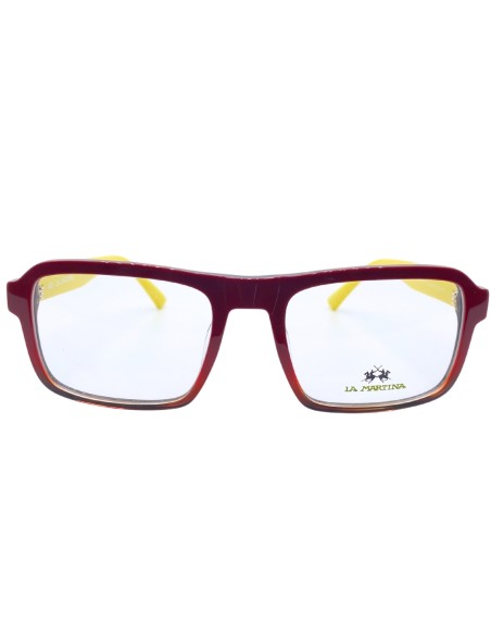 OCCHIALI DA VISTA UOMO ACETATO BICOLORE ROSSO GIALLO LA MARTINA