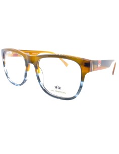 OCCHIALI DA VISTA UOMO ACETATO STRIATO BICOLORE BLU MIELE... 2