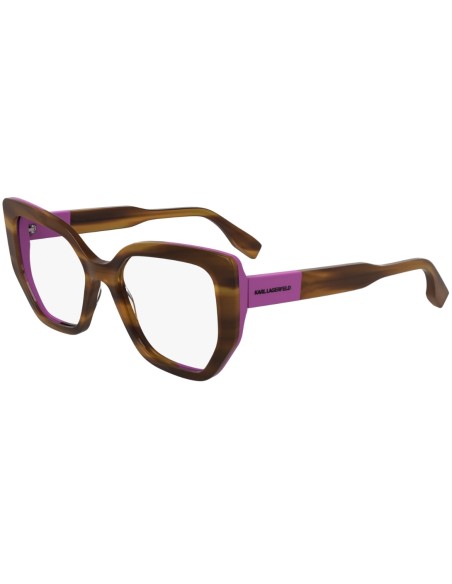 OCCHIALI DA VISTA DONNA ACETATO BICOLORE ROSA MARRONE STRIATO KARL LAGERFELD
