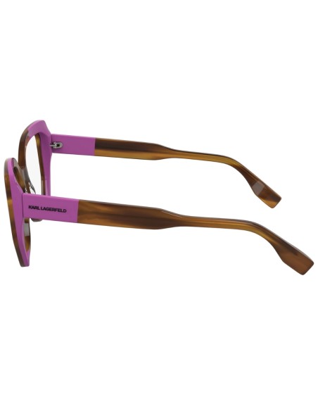 OCCHIALI DA VISTA DONNA ACETATO BICOLORE ROSA MARRONE STRIATO KARL LAGERFELD