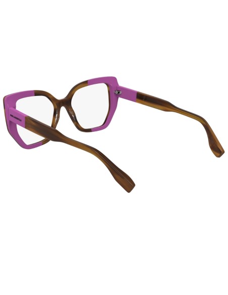 OCCHIALI DA VISTA DONNA ACETATO BICOLORE ROSA MARRONE STRIATO KARL LAGERFELD