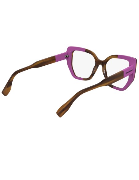 OCCHIALI DA VISTA DONNA ACETATO BICOLORE ROSA MARRONE STRIATO KARL LAGERFELD