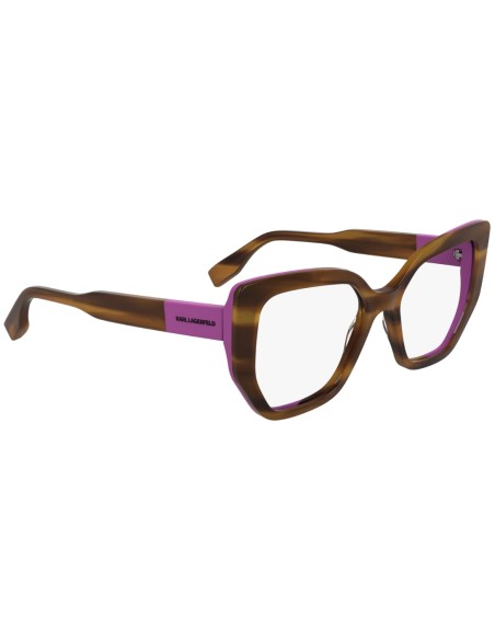 OCCHIALI DA VISTA DONNA ACETATO BICOLORE ROSA MARRONE STRIATO KARL LAGERFELD