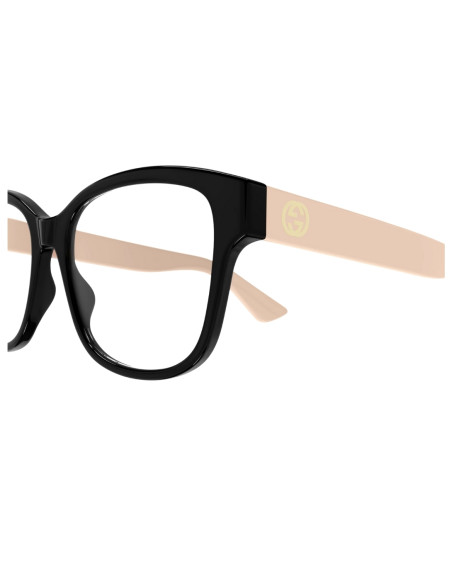 OCCHIALE DA VISTA DONNA ACETATO BICOLORE NERO/ ROSA GUCCI