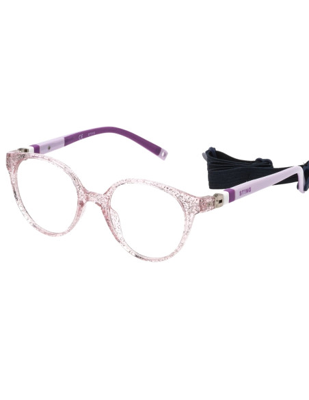 OCCHIALE DA VISTA BAMBINA ACETATO LILLA GLITTERATO ARGENTO LUCIDO STING