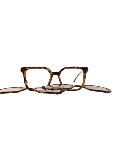 OCCHIALE DA VISTA DONNA ACETATO AVANA 2 CLIP-ON...