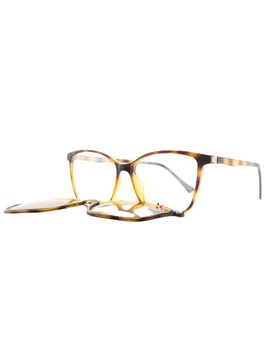 OCCHIALE DA VISTA DONNA ACETATO AVANA CLIP-ON...