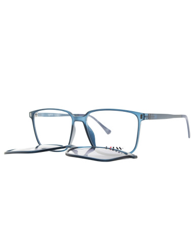 OCCHIALE DA VISTA UOMO ACETATO BLU CLIP-ON EXESS