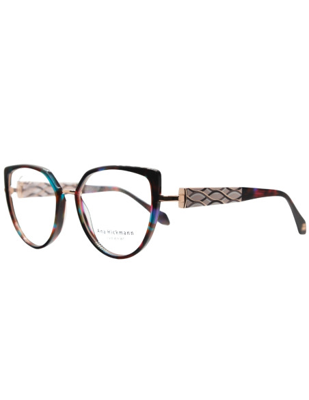 OCCHIALE DA VISTA DONNA ACETATO ASTE DOUBLE FACE DARK TEA RED CYAN HAVANA ANA HICKMANN