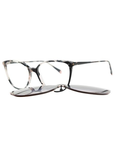 OCCHIALE DA VISTA DONNA CLIP-ON TRASPARENT BLACK WHITE PINK HAVANA HICKMANN