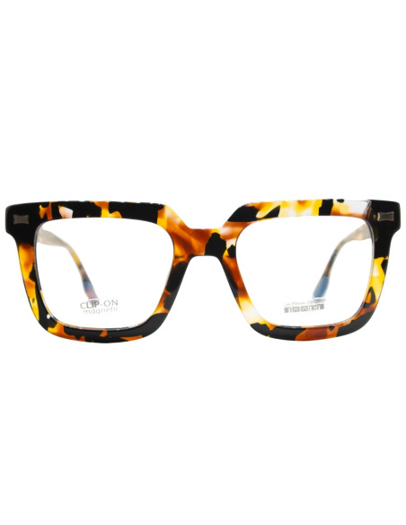 OCCHIALE DA VISTA DONNA ACETATO PANTOGRAFATO MARRONE CLIP-ON LES PIECES UNIQUES