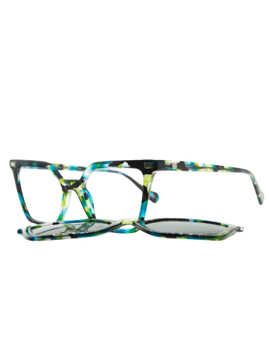 OCCHIALE DA VISTA DONNA ACETATO VERDE CLIP-ON...